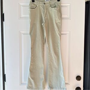RSQ Women Misses light green Corduroy Bootcut Pants Jeans Size 25 (2)